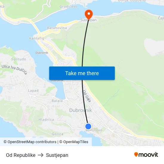 Od Republike to Sustjepan map