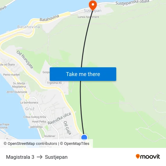 Magistrala 3 to Sustjepan map