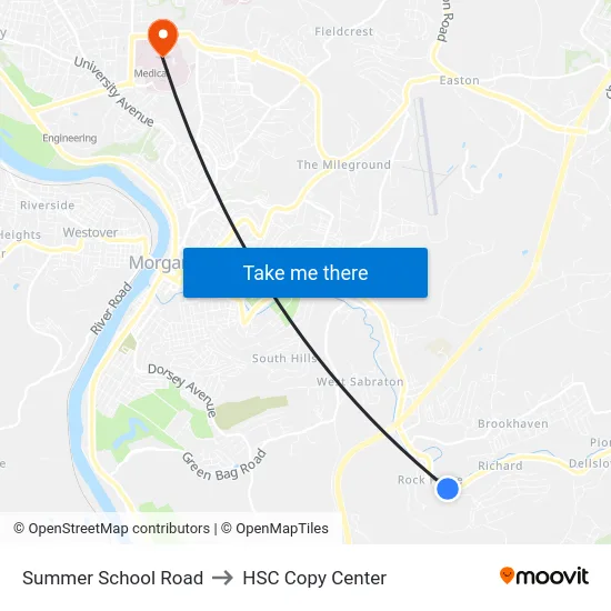 Summer School Road to HSC Copy Center map