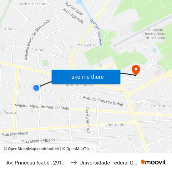 Av. Princesa Isabel, 2912-2936 C/B to Universidade Federal De Roraima map