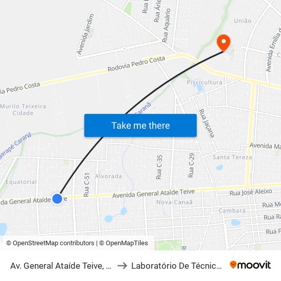Av. General Ataíde Teive, 8897-8945 B/C to Laboratório De Técnicas Alimentares map