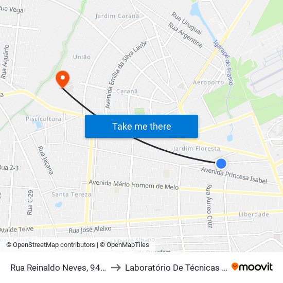 Rua Reinaldo Neves, 941-1019 B/C to Laboratório De Técnicas Alimentares map