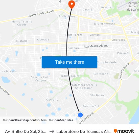 Av. Brilho Do Sol, 2599-2735 to Laboratório De Técnicas Alimentares map