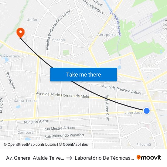 Av. General Ataíde Teive, 1807-1885 to Laboratório De Técnicas Alimentares map