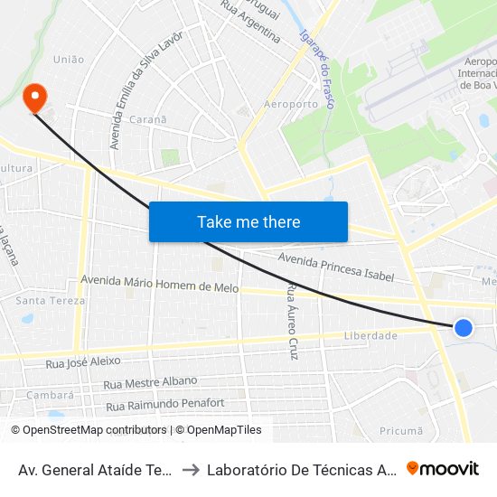 Av. General Ataíde Teive, 1315 to Laboratório De Técnicas Alimentares map