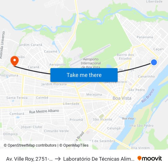 Av. Ville Roy, 2751-2849 to Laboratório De Técnicas Alimentares map