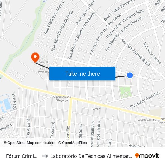 Fórum Criminal to Laboratório De Técnicas Alimentares map