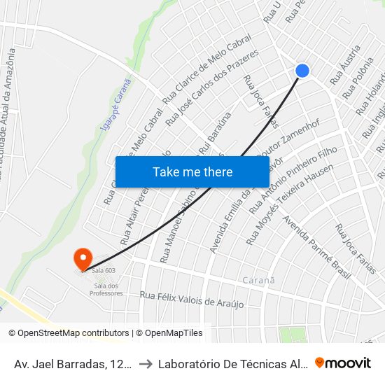 Av. Jael Barradas, 1293-1331 to Laboratório De Técnicas Alimentares map