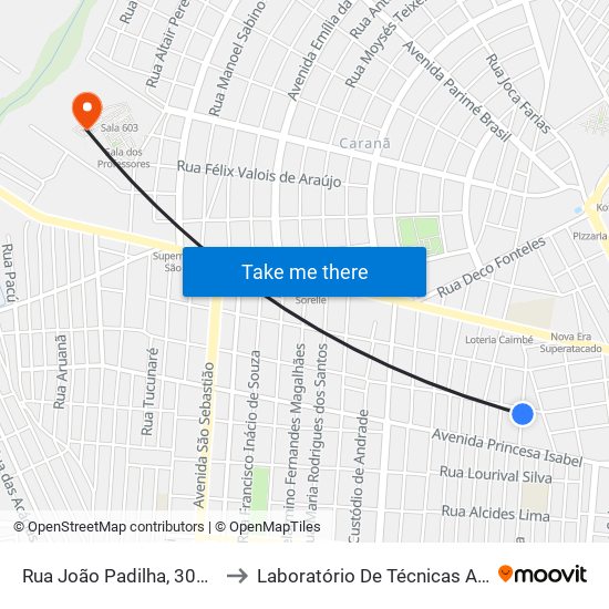 Rua João Padilha, 306-470 C/B to Laboratório De Técnicas Alimentares map