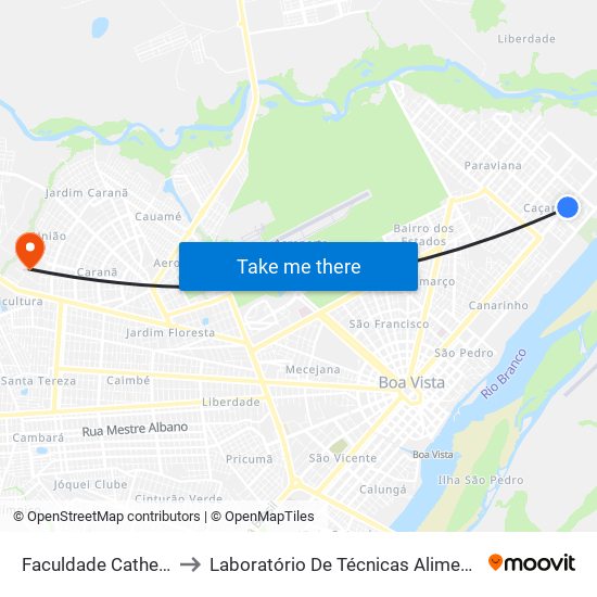 Faculdade Cathedral to Laboratório De Técnicas Alimentares map