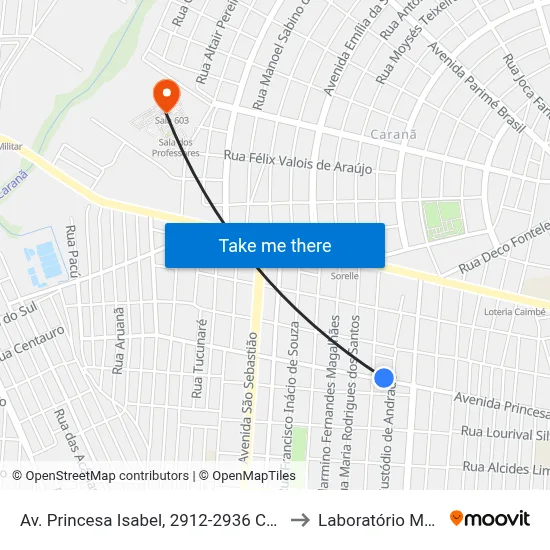 Av. Princesa Isabel, 2912-2936 C/B to Laboratório Mac map