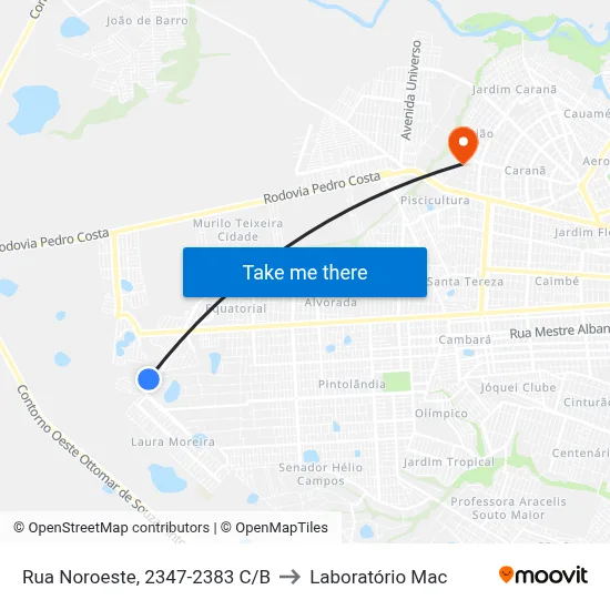 Rua Noroeste, 2347-2383 C/B to Laboratório Mac map