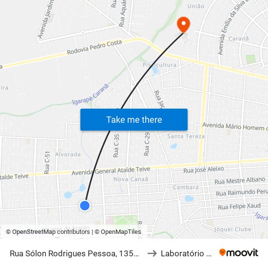 Rua Sólon Rodrigues Pessoa, 1353-1379 to Laboratório Mac map