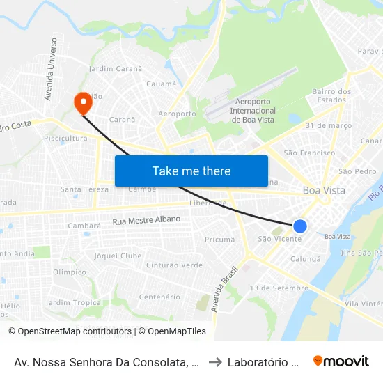 Av. Nossa Senhora Da Consolata, 2281 to Laboratório Mac map