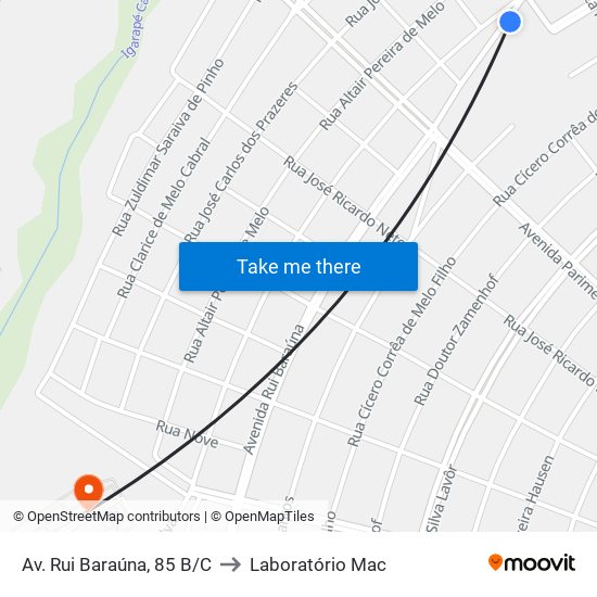 Av. Rui Baraúna, 85 B/C to Laboratório Mac map