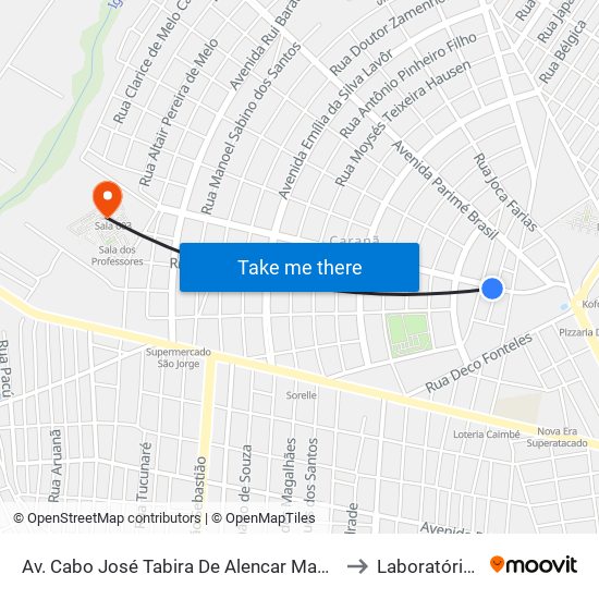 Av. Cabo José Tabira De Alencar Macedo, 279-335 to Laboratório Mac map