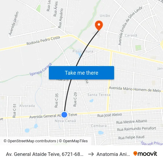 Av. General Ataíde Teive, 6721-6809 B/C to Anatomia Animal map