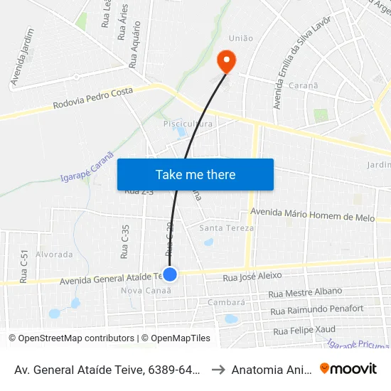 Av. General Ataíde Teive, 6389-6425 B/C to Anatomia Animal map
