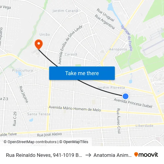 Rua Reinaldo Neves, 941-1019 B/C to Anatomia Animal map