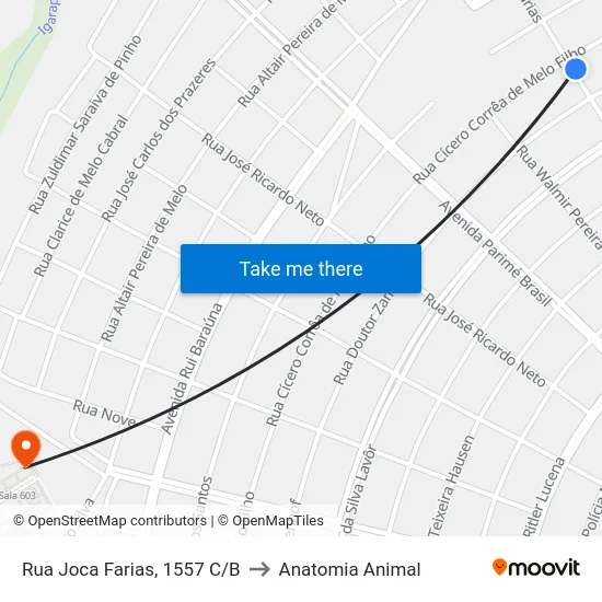 Rua Joca Farias, 1557 C/B to Anatomia Animal map