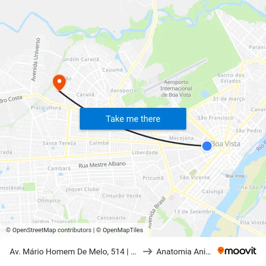 Av. Mário Homem De Melo, 514 | Creas to Anatomia Animal map