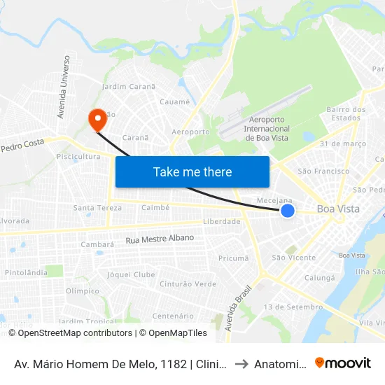 Av. Mário Homem De Melo, 1182 | Clinica Da Criança Menino Jesus to Anatomia Animal map