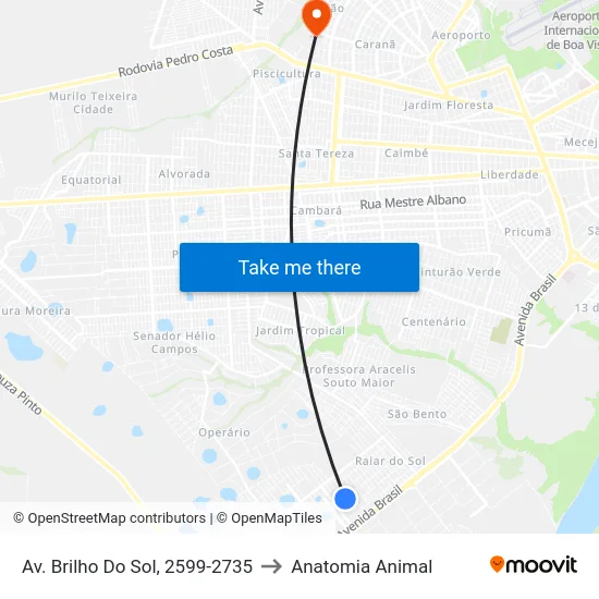 Av. Brilho Do Sol, 2599-2735 to Anatomia Animal map