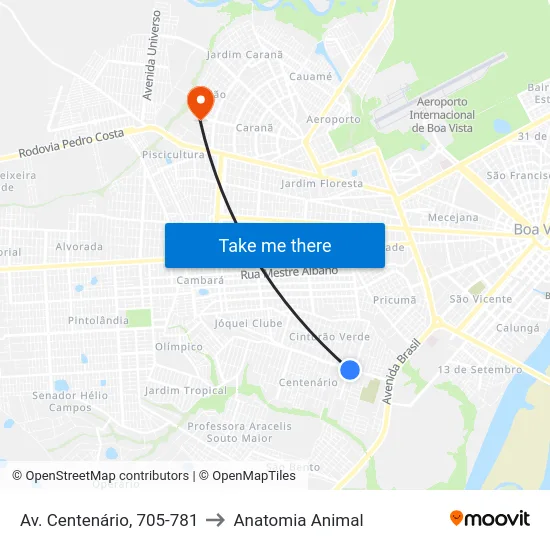Av. Centenário, 705-781 to Anatomia Animal map