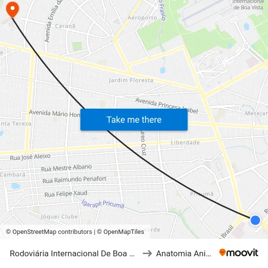 Rodoviária Internacional De Boa Vista to Anatomia Animal map