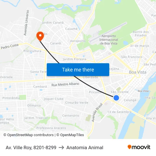 Av. Ville Roy, 8201-8299 to Anatomia Animal map