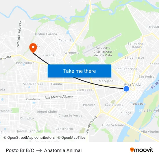 Posto Br B/C to Anatomia Animal map