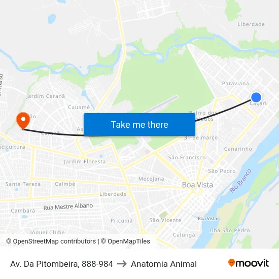 Av. Da Pitombeira, 888-984 to Anatomia Animal map