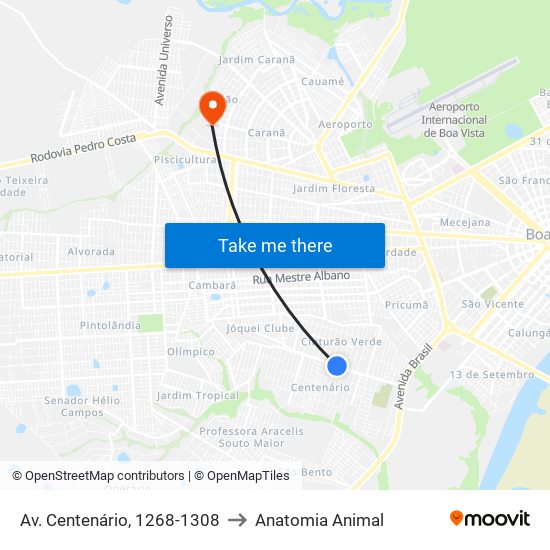Av. Centenário, 1268-1308 to Anatomia Animal map