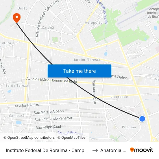 Instituto Federal De Roraima - Campus Boa Vista B/C to Anatomia Animal map