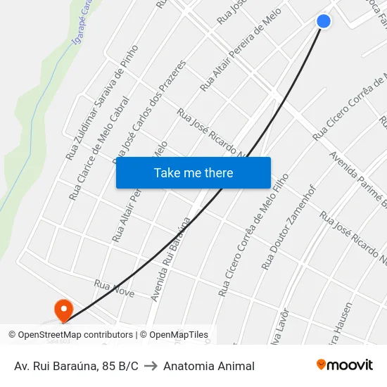 Av. Rui Baraúna, 85 B/C to Anatomia Animal map