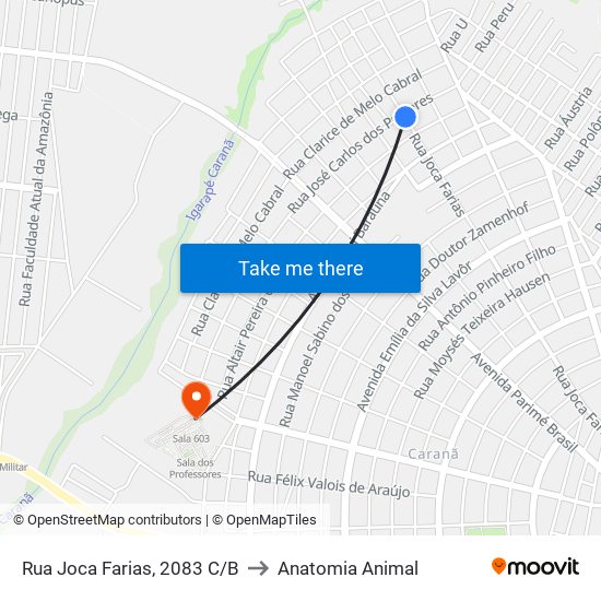 Rua Joca Farias, 2083 C/B to Anatomia Animal map