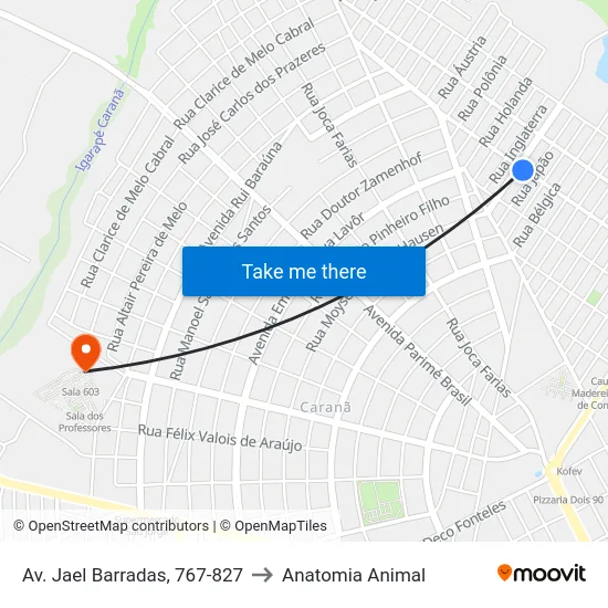 Av. Jael Barradas, 767-827 to Anatomia Animal map