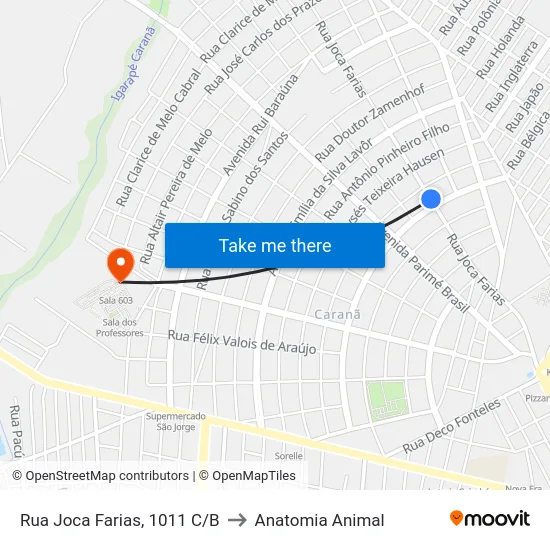 Rua Joca Farias, 1011 C/B to Anatomia Animal map
