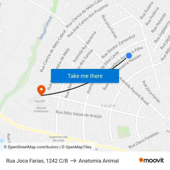 Rua Joca Farias, 1242 C/B to Anatomia Animal map