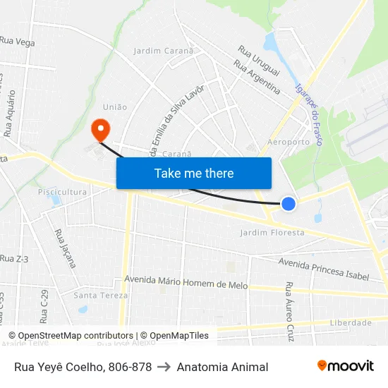 Rua Yeyê Coelho, 806-878 to Anatomia Animal map
