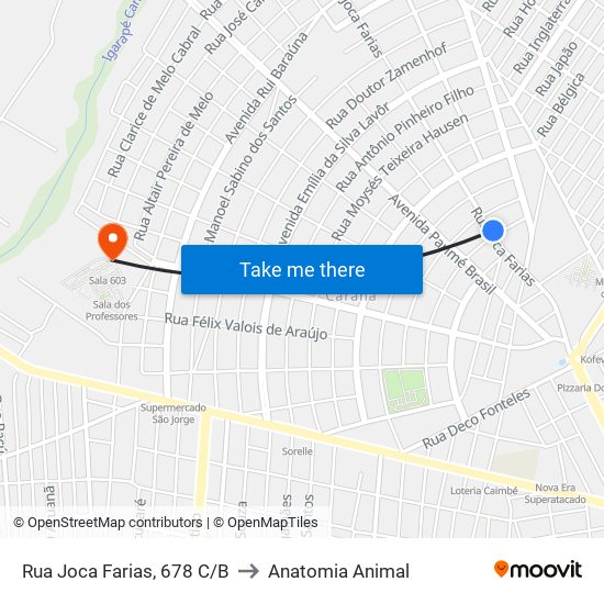 Rua Joca Farias, 678 C/B to Anatomia Animal map