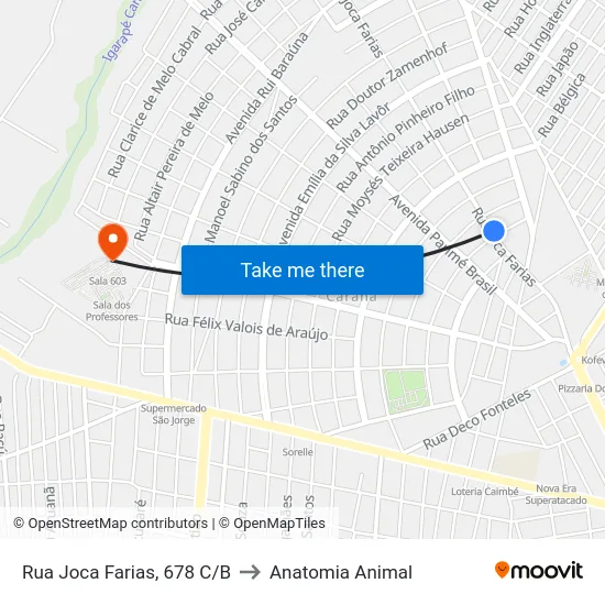Rua Joca Farias, 678 C/B to Anatomia Animal map