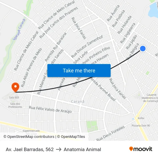 Av. Jael Barradas, 562 to Anatomia Animal map