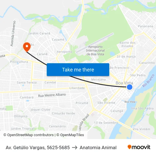 Av. Getúlio Vargas, 5625-5685 to Anatomia Animal map