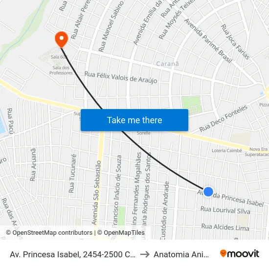 Av. Princesa Isabel, 2454-2500 C/B to Anatomia Animal map