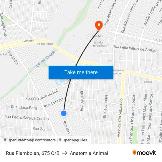 Rua Flamboian, 675 C/B to Anatomia Animal map