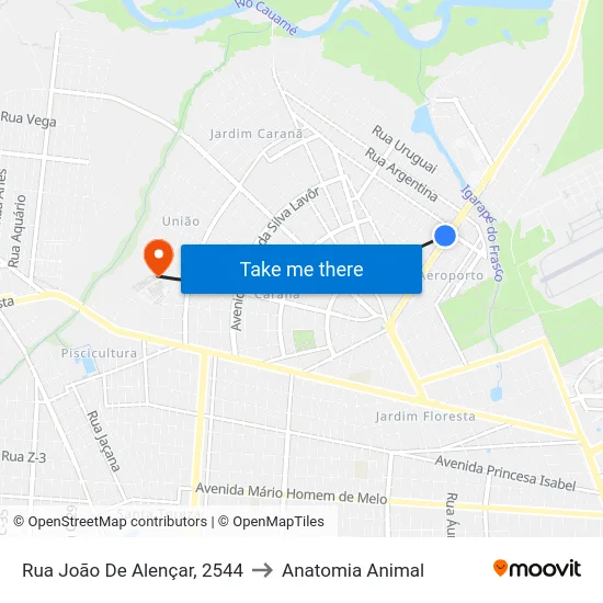 Rua João De Alençar, 2544 to Anatomia Animal map