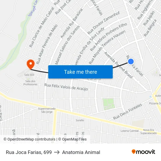 Rua Joca Farias, 699 to Anatomia Animal map