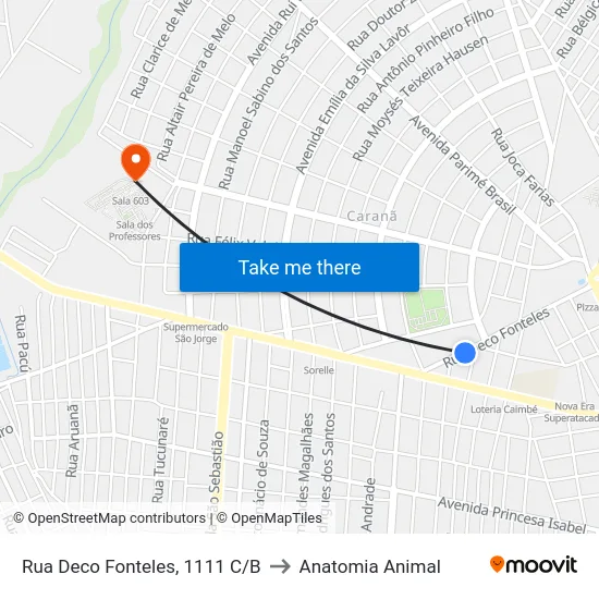 Rua Deco Fonteles, 1111 C/B to Anatomia Animal map