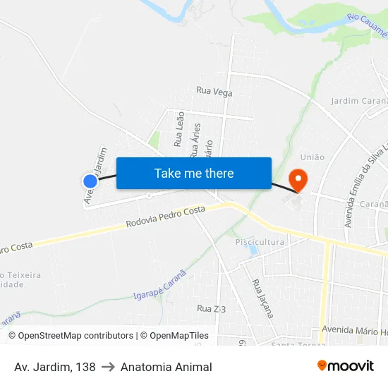 Av.  Jardim, 138 to Anatomia Animal map